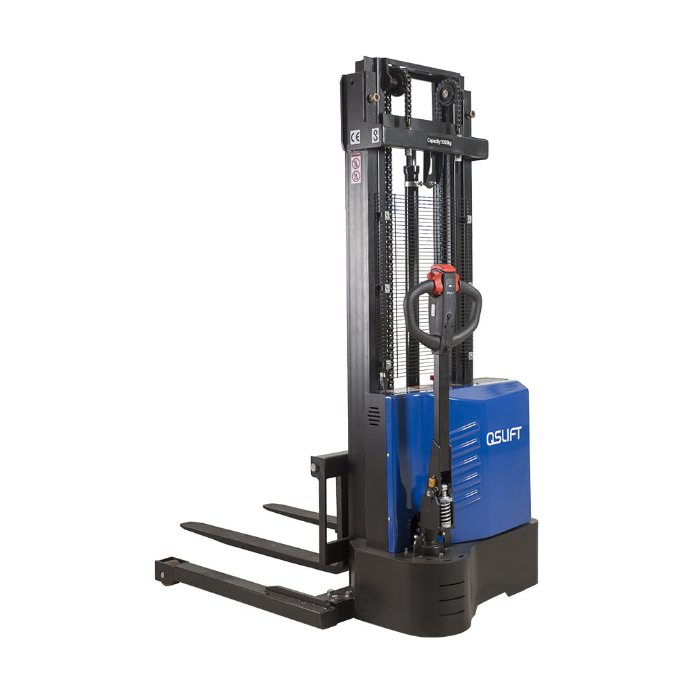 (Bateria de lítio como opção) Walkie Power Stacker leve com perna aberta 1000/1200 KG Capacidade Altura de elevação 1600-3500 mm